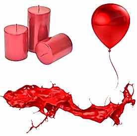 Resim Dıştan Boyama Sıvı Kırmızı Mum Boyası 30 cc