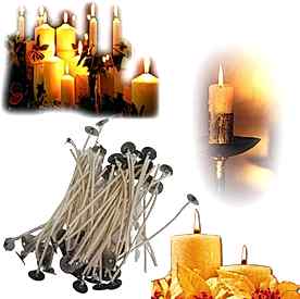 Resim Mum Fitili Hazır Kopçalı 16 numara Kalın 10cm 50 Adet