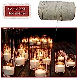 Resim Mum Fitili 12 numara İnce 100mt Mumsuz