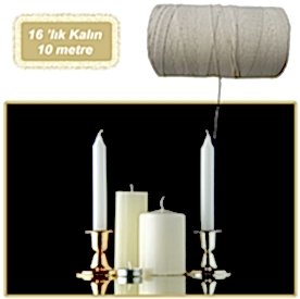 Resim Mum Fitili 16 numara Kalın 10mt Mumsuz 