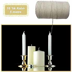 Resim Mum Fitili 16 numara Kalın 5mt Mumsuz