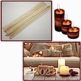 Resim  Mum Fitili Mumlanmış Orta Boy 14 Numara 25cm 400 adet 