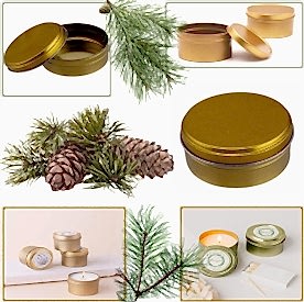 Resim Teneke Kutu Gold Yuvarlak 1 adet