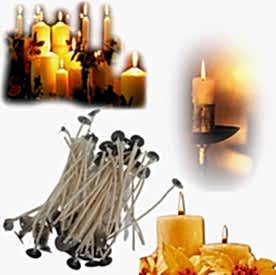 Resim Mum Fitili Hazır Kopçalı 12 numara İnce 10cm 100 Adet 