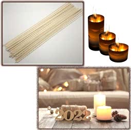 Kategori resimi Mumlanmış Sertleştirilmiş Hazır Mum Fitili