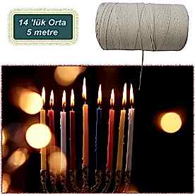 Resim Mum Fitili 14 numara Orta 5mt Mumsuz 