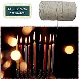 Resim Mum Fitili 14 numara Orta 10mt Mumsuz 