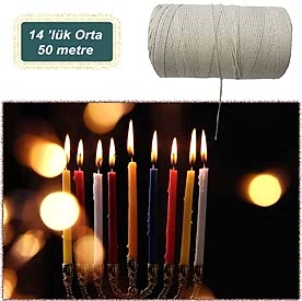Resim Mum Fitili 14 numara Orta 50mt Mumsuz