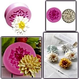 Resim Krizantem Silikon Mum Kalıbı, Sabun Kalıbı