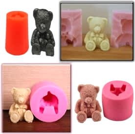 Resim Oturan Ayıcık Silikon Kalıbı