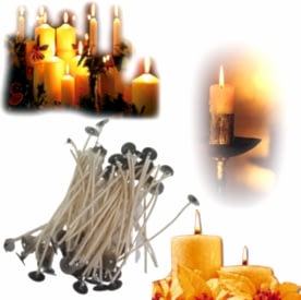 Resim Mum Fitili Hazır Kopçalı 12 numara İnce 10cm 300 Adet 