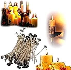 Resim Mum Fitili Hazır Kopçalı 14 numara Orta 10cm 300 Adet 