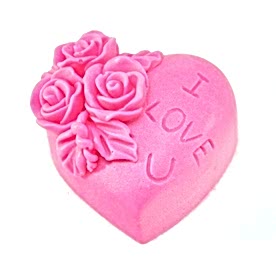 Resim I Love You  Kalp Silikon Mum Kalıbı