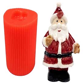 Resim Küçük Noel Baba Silikon Mum Kalıbı