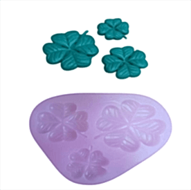 Resim 3'lü Yaprak Model Silikon Mum Kalıbı