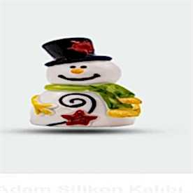 Resim Kardan Adam Silikon Mum Kalıbı