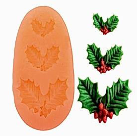 Resim 3'lü Kokina Yaprak Silikon Mum Kalıbı